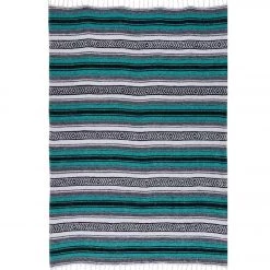 YOGA MATS & PROPS Native Yoga Economy Falsa Mexican Blanket Teal