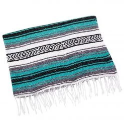 YOGA MATS & PROPS Native Yoga Economy Falsa Mexican Blanket Teal
