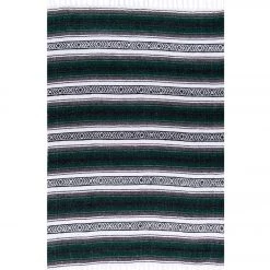 Native Yoga Economy Falsa Mexican Blanket Dark Green 13 Native Yoga Economy Falsa Mexican Blanket Dark Green