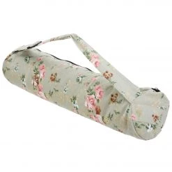 ACCESSORIES Everyday Yoga Cotton Mat Bag With Inner Pockets Green Floral