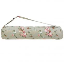 ACCESSORIES Everyday Yoga Cotton Mat Bag With Inner Pockets Green Floral