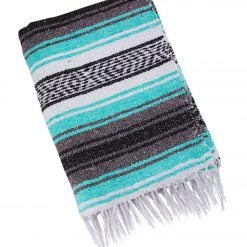 Native Yoga Economy Falsa Mexican Blanket Light Green YOGA MATS & PROPS