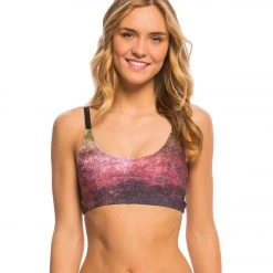 NEW ARRIVALS Onzie Graphic Elastic Yoga Sports Bra Night Falls/Black