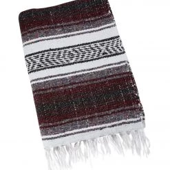 YOGA MATS & PROPS Native Yoga Economy Falsa Mexican Blanket Burgundy