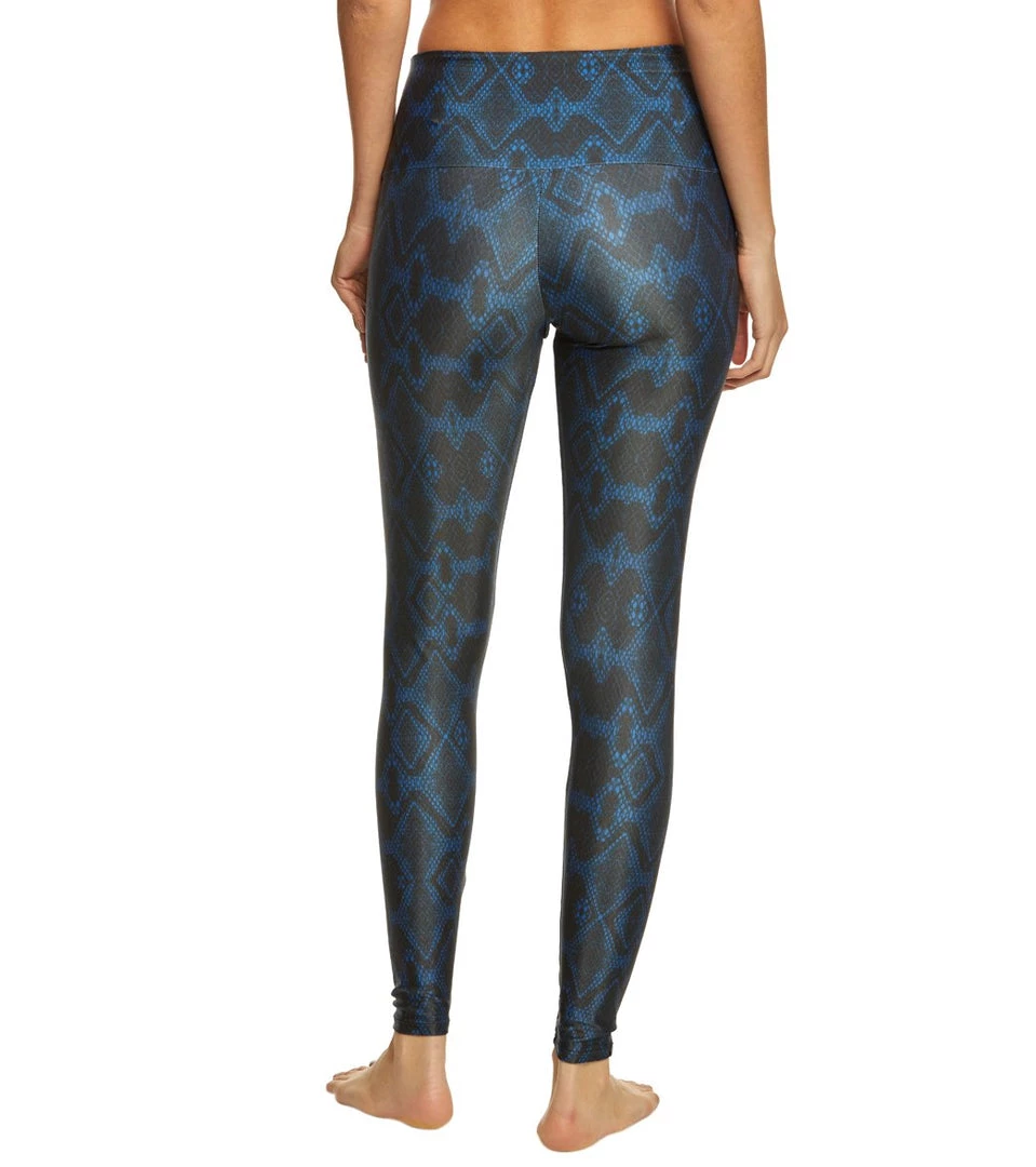Onzie High Waisted Yoga Leggings Navy Python 5 Onzie High Waisted Yoga Leggings Navy Python