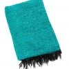 YOGA MATS & PROPS Native Yoga Solid Color Woven Yoga Blanket Teal