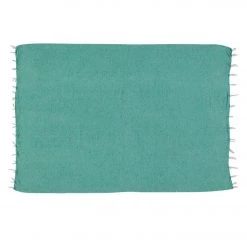 Native Yoga Solid Color Woven Yoga Blanket Mint YOGA MATS & PROPS