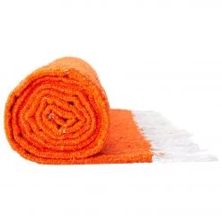 YOGA MATS & PROPS Native Yoga Solid Color Woven Yoga Blanket Orange