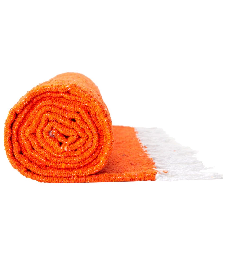 YOGA MATS & PROPS Native Yoga Solid Color Woven Yoga Blanket Orange 4 YOGA MATS & PROPS Native Yoga Solid Color Woven Yoga Blanket Orange