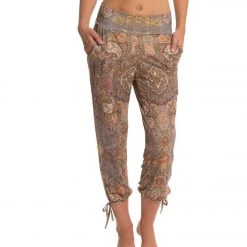 CLOTHING Onzie Gypsy Joggers Tan Paisley