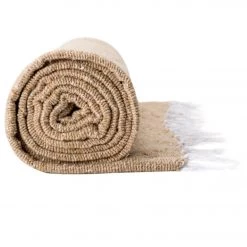 Native Yoga Solid Color Woven Yoga Blanket Natural/Tan