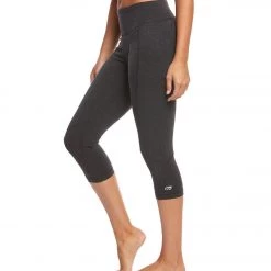 CLOTHING Marika Carrie Ultimate Slimming Cotton Yoga Capris Heather Charcoal