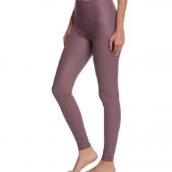 Onzie High Waisted Yoga Leggings Purple Haze Fishnet
