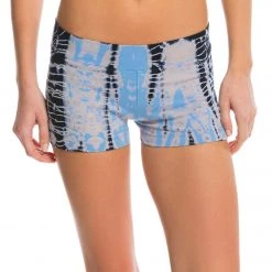 CLOTHING Hard Tail Booty Yoga Shorts Light Blue Lizard