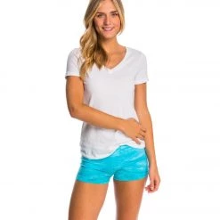 Hard Tail Booty Yoga Shorts Rainbow Horizon Teal CLOTHING 12 Hard Tail Booty Yoga Shorts Rainbow Horizon Teal CLOTHING