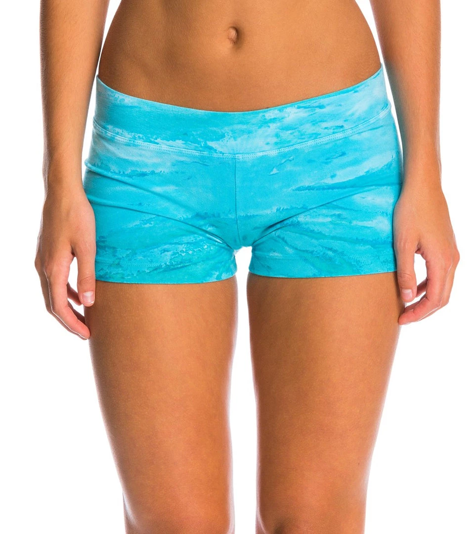 Hard Tail Booty Yoga Shorts Rainbow Horizon Teal CLOTHING 9 Hard Tail Booty Yoga Shorts Rainbow Horizon Teal CLOTHING