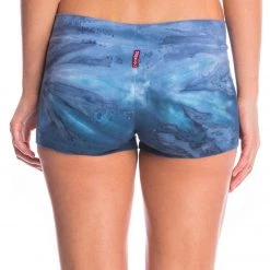 Hard Tail Booty Yoga Shorts Blue Side Circle