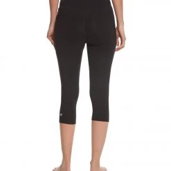 Marika Brooke High Rise Tummy Control Yoga Capris Black