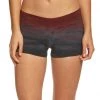 Hard Tail Booty Yoga Shorts Burgundy/Gray Rainbow Horizon
