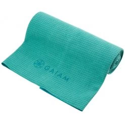 Gaiam No Slip Yoga Mat Towel Turquoise Sea