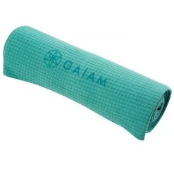 Gaiam No Slip Yoga Mat Towel Turquoise Sea 12 Gaiam No Slip Yoga Mat Towel Turquoise Sea