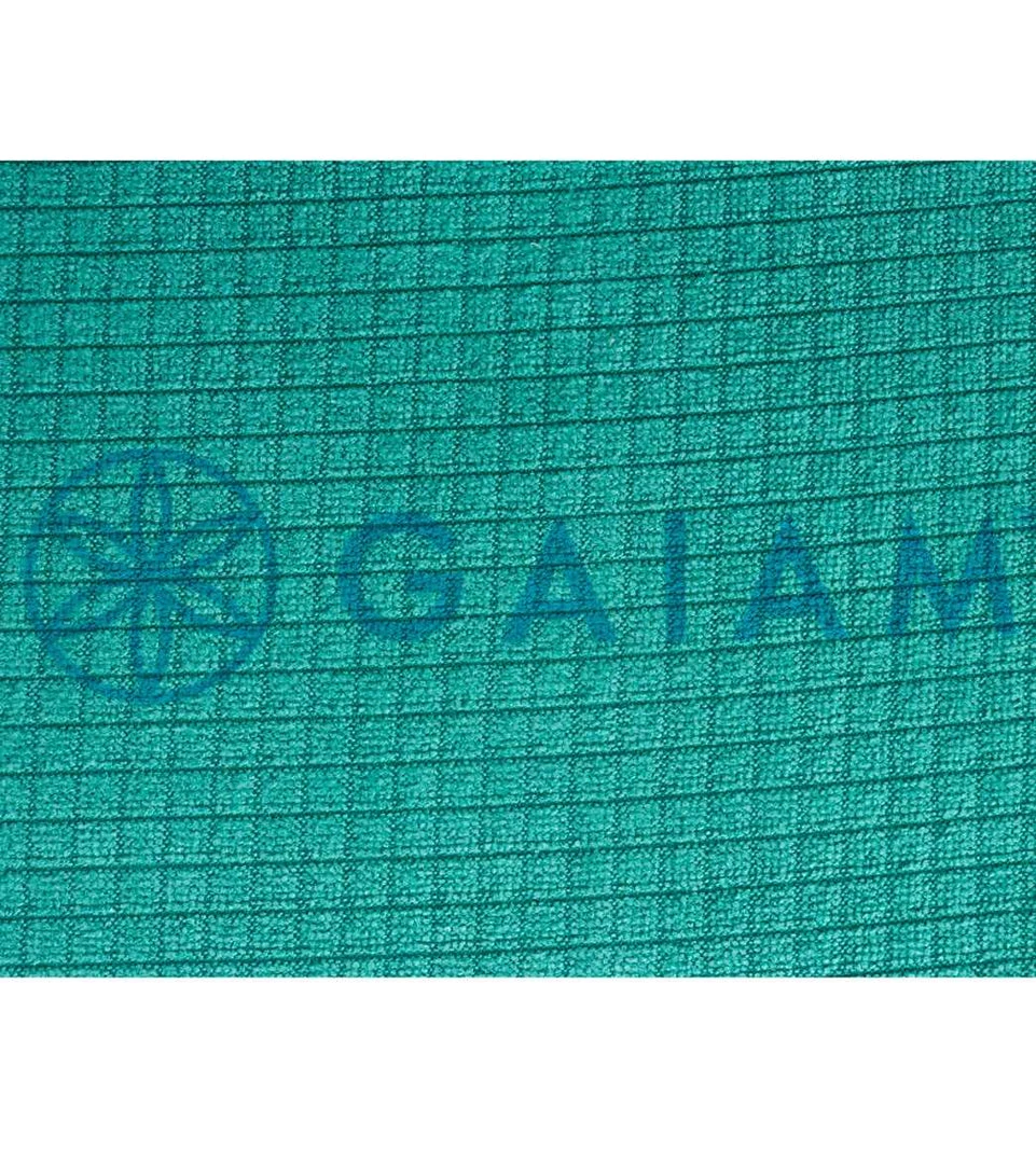 Gaiam No Slip Yoga Mat Towel Turquoise Sea 7 Gaiam No Slip Yoga Mat Towel Turquoise Sea
