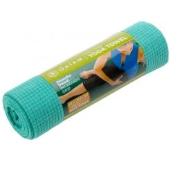 Gaiam No Slip Yoga Mat Towel Turquoise Sea 15 Gaiam No Slip Yoga Mat Towel Turquoise Sea