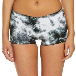 Hard Tail Booty Yoga Shorts Black/White Moon Wash