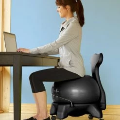 Gaiam Balance Ball Chair Charcoal YOGA MATS & PROPS 11 Gaiam Balance Ball Chair Charcoal YOGA MATS & PROPS