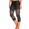CLOTHING Onzie Cut Out Yoga Capris Black/Black Mesh