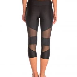 CLOTHING Onzie Cut Out Yoga Capris Black/Black Mesh