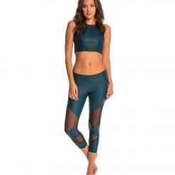 Onzie Cut Out Yoga Capris Fiji Snake