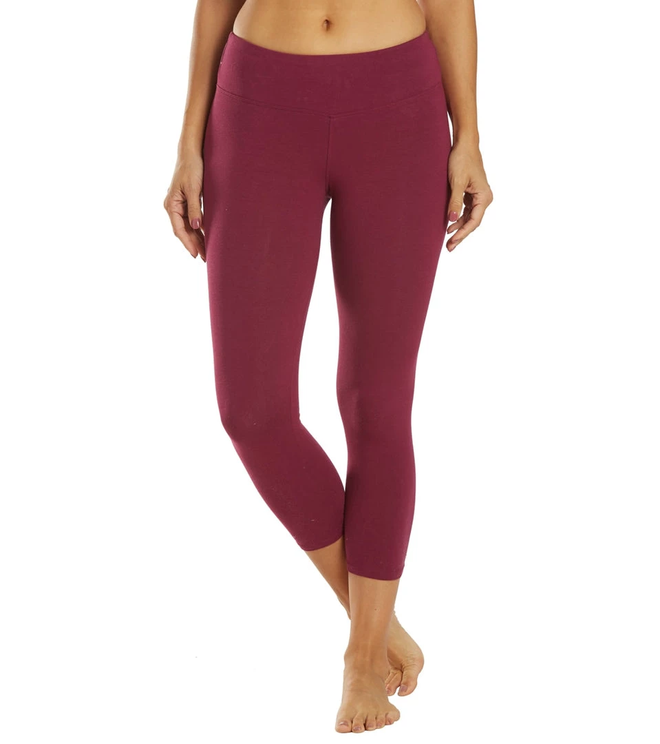 Hard Tail Flat Waisted Cotton Yoga Capris 3 Hard Tail Flat Waisted Cotton Yoga Capris