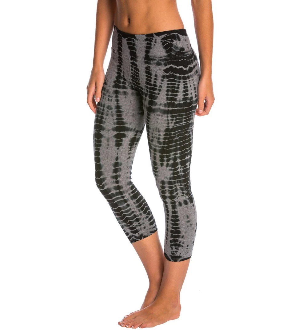 Hard Tail Flat Waisted Cotton Yoga Capris All Over Lizard 4 Hard Tail Flat Waisted Cotton Yoga Capris All Over Lizard