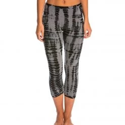 Hard Tail Flat Waisted Cotton Yoga Capris All Over Lizard 15 Hard Tail Flat Waisted Cotton Yoga Capris All Over Lizard