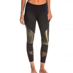 Onzie Cut Out Yoga Capris Khaki Combo CLOTHING