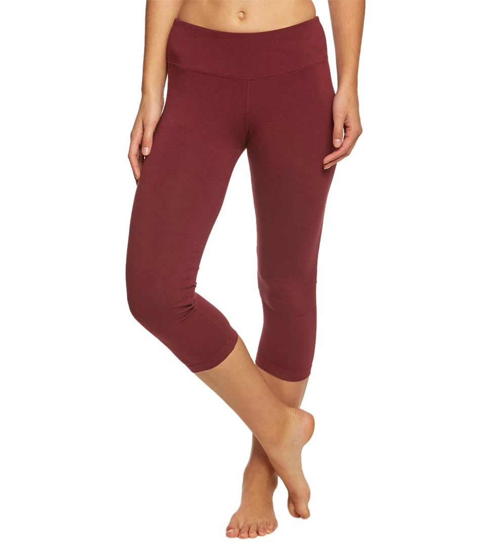 Hard Tail Flat Waisted Cotton Yoga Capris Fig 8 Hard Tail Flat Waisted Cotton Yoga Capris Fig