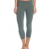 Hard Tail Flat Waisted Cotton Yoga Capris Juniper CLOTHING