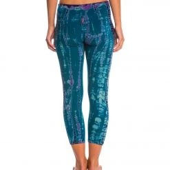 Hard Tail Flat Waisted Cotton Yoga Capris Tripple Lizard Multi