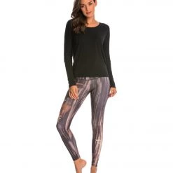 Onzie High Waisted Graphic Yoga Leggings Henna CLOTHING