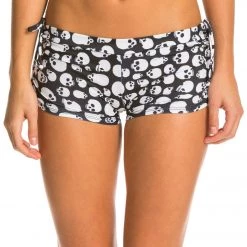 CLOTHING Onzie Side String Yoga Shorts Skull