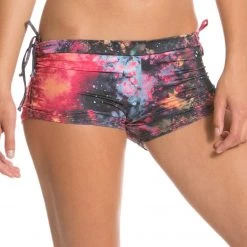 Onzie Side String Yoga Shorts Solar System