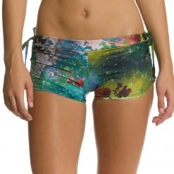 Onzie Side String Yoga Shorts Galaxy