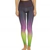 Onzie High Waisted Graphic Yoga Leggings Pinstripes