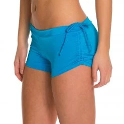 Onzie Side String Yoga Shorts Azure CLOTHING