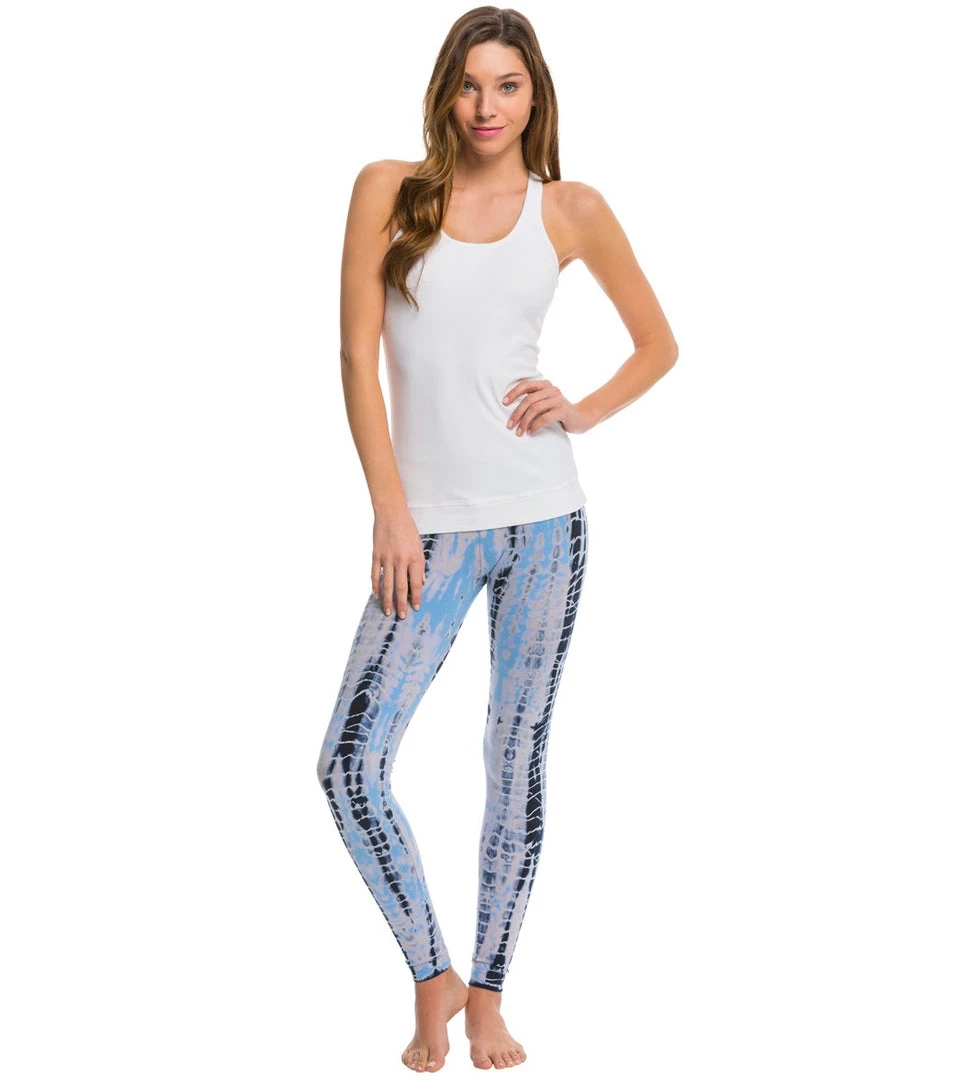 Hard Tail Flat Waist Cotton Ankle Yoga Leggings Light Blue Lizard 6 Hard Tail Flat Waist Cotton Ankle Yoga Leggings Light Blue Lizard