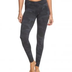 CLOTHING Hard Tail Flat Waist Cotton Ankle Yoga Leggings Camo Print Dark Knight Knight