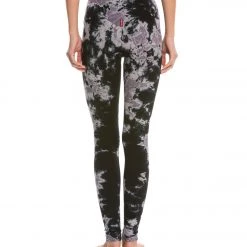 CLOTHING Hard Tail Flat Waist Cotton Ankle Yoga Leggings Black/Gray Iceberg