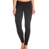 Hard Tail Flat Waist Cotton Ankle Yoga Leggings Black