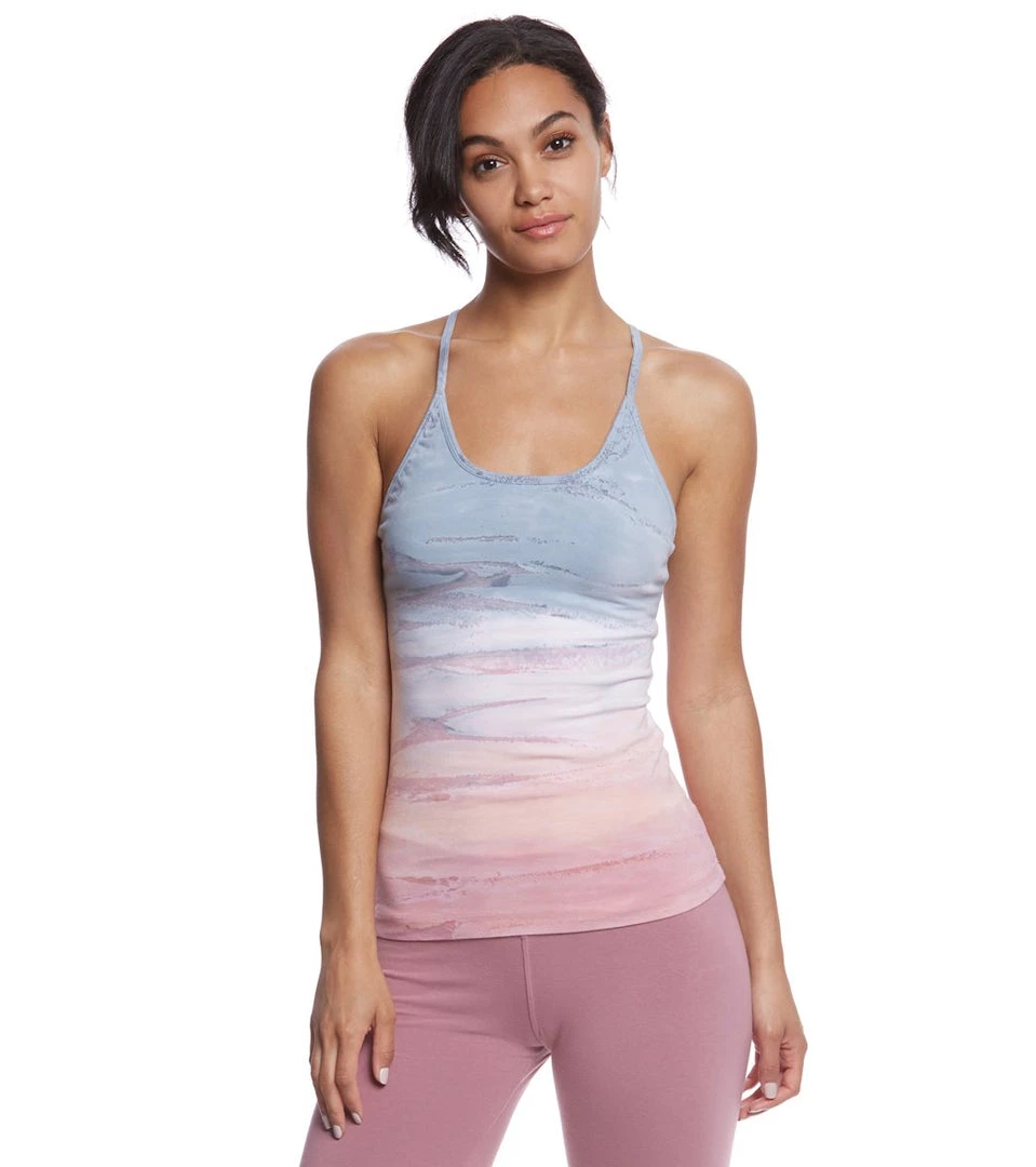 CLOTHING Hard Tail Freestyle Yoga Bra Tank Top Gray-Blue/Peach/Pink 4 CLOTHING Hard Tail Freestyle Yoga Bra Tank Top Gray-Blue/Peach/Pink
